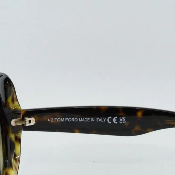 Tom Ford Annabelle FT1010 52B Sunglasses Havana Round Frame  display picture 2